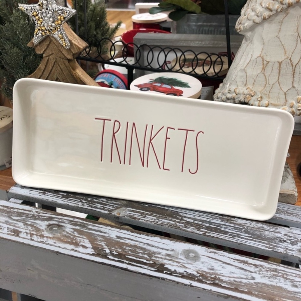 Red Trinkets Rae Dunn tray